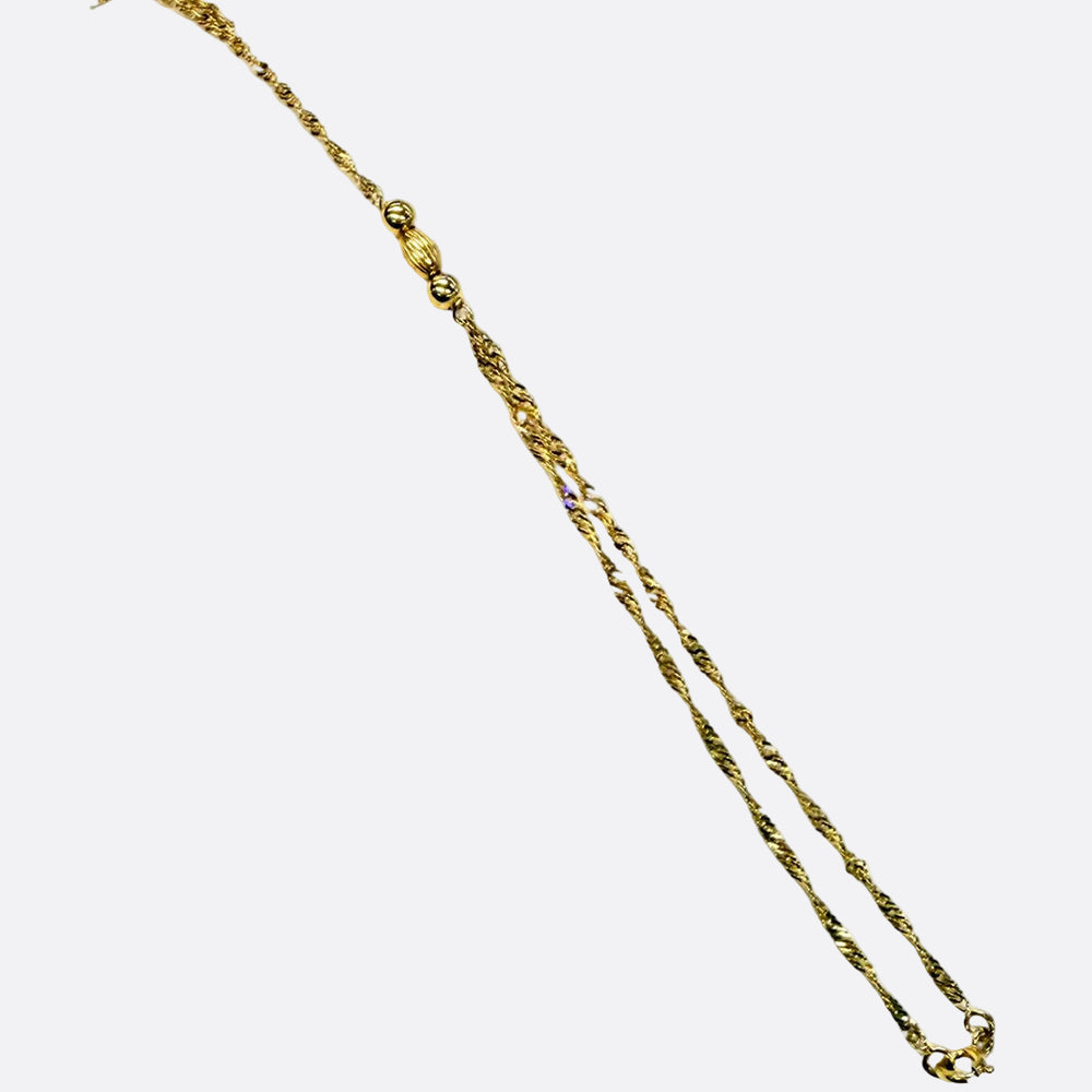 Bracelet/bague maille torsadée en Or jaune 18K - 2.73g