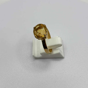 Bague Solitaire en Or Jaune 18K - Taille 54 - 3.02g