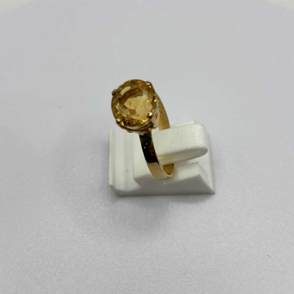 Bague Solitaire en Or Jaune 18K - Taille 54 - 3.02g