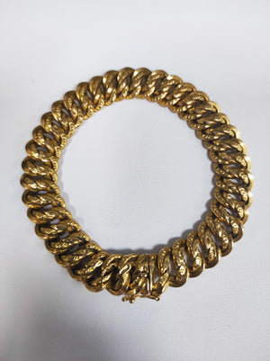 Bracelet Maillon Américain Or Jaune 18K