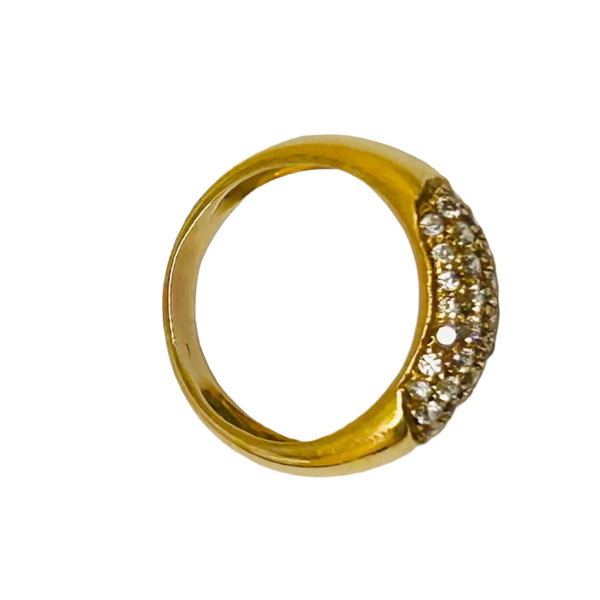Bague en Or Jaune 18K avec Oxyde de Zirconium T55 - 5.02Grs
