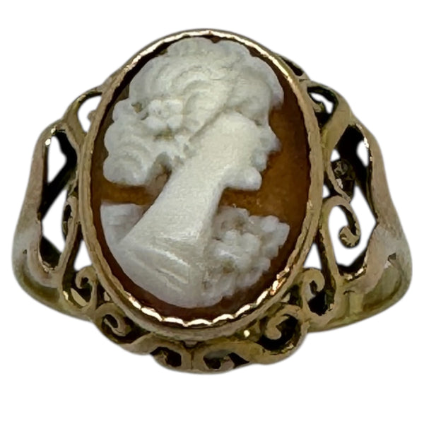 Bague Camée Or Jaune 18 Carats - Taille 60