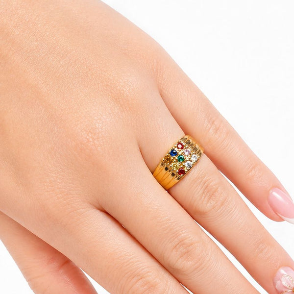 Bague en Or Jaune 18K - Taille 56 - 4.54G