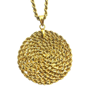 Collier Matinée en Or Jaune Maille Corde 18K