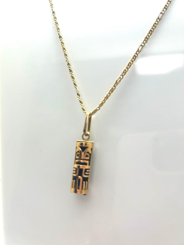 Pendentif en Or Jaune TIKI Porte Bonheur 18K