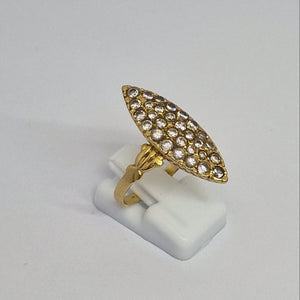 Bague Marquise en Or Jaune 18K - 4.32g