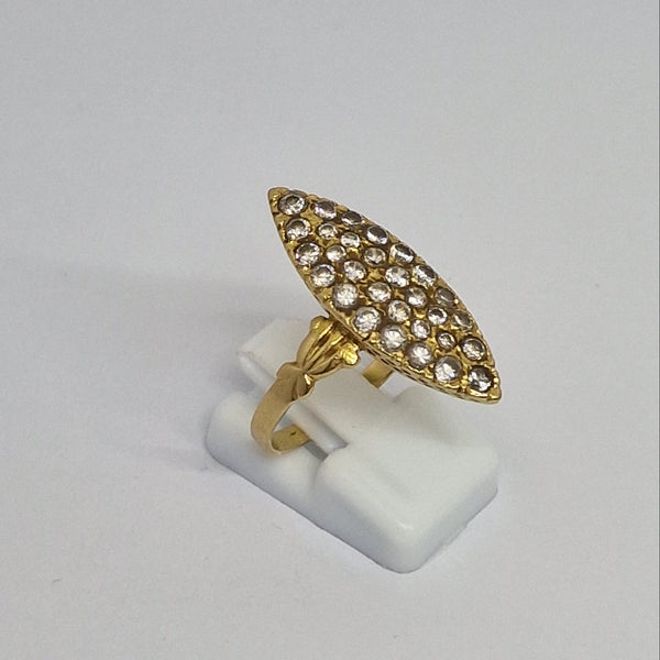 Bague Marquise en Or Jaune 18K - 4.32g