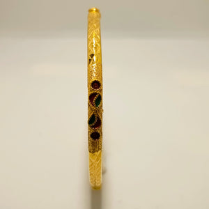 Bracelet Jonc en Or Jaune 18 Carats avec Oxyde