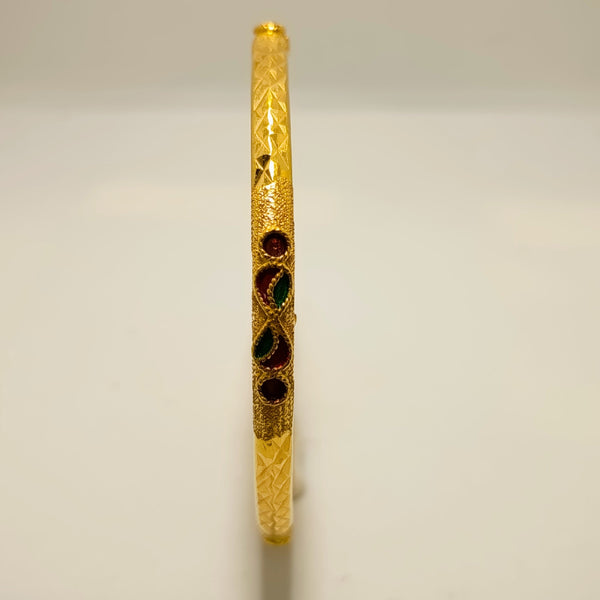 Bracelet Jonc en Or Jaune 18 Carats avec Oxyde