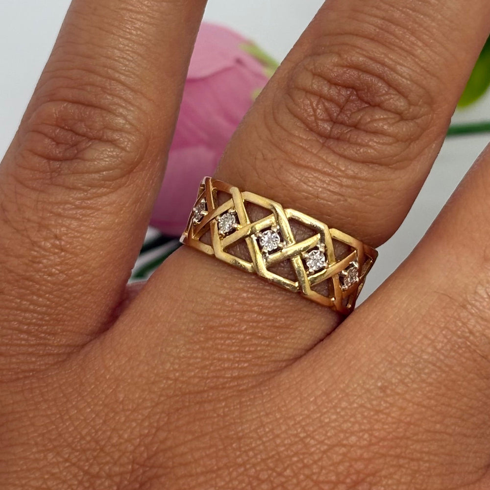 Bague en Or Jaune 18 K - Taille 54 - 2.24 G