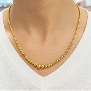 Collier Matinée Or Jaune 750 Perles d'or