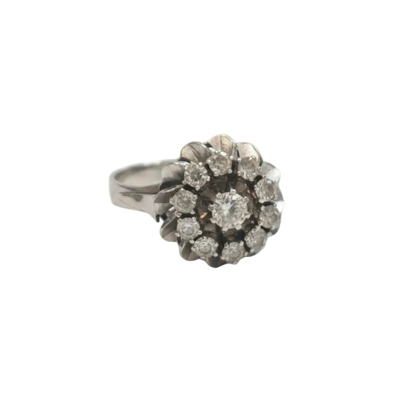 Bague Chou en Or Blanc 18k - 4.31 G - Taille : 54