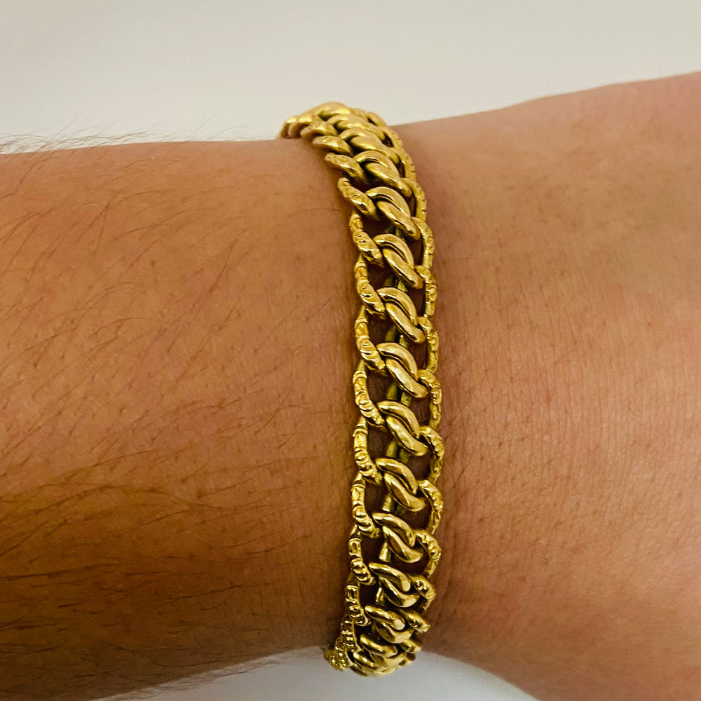 Bracelet Maillon Maille Américaine en Or Jaune 18 Carats - 12.04 Grs