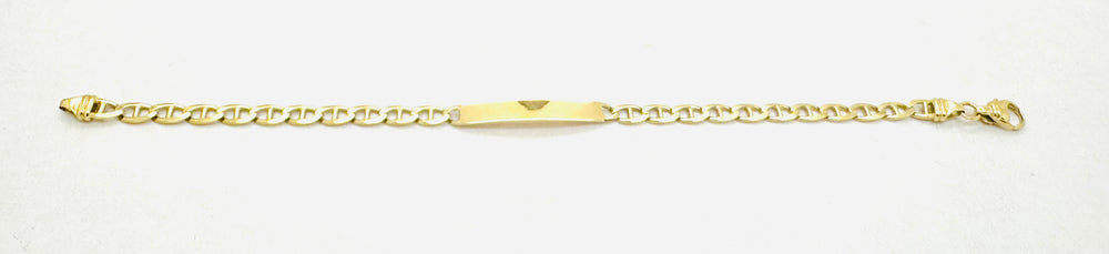 Bracelet Identité Or Jaune 18k Tête d'Aigle 20cm