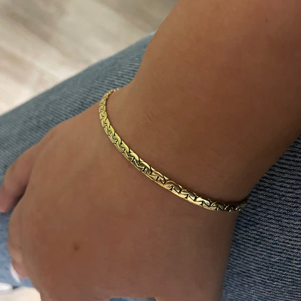Bracelet maillon en or jaune 18K 4.61 Grs
