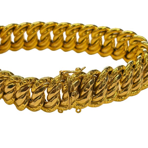 Bracelet en Or Jaune Maille Américaine 18K