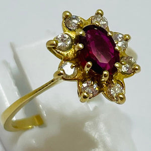 Bague Marguerite en Or Jaune 18 Carats Taille - 52 Poids-2.21 Grs