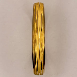 Bracelet Jonc Ciselé en Or Jaune 22K - 9.35g