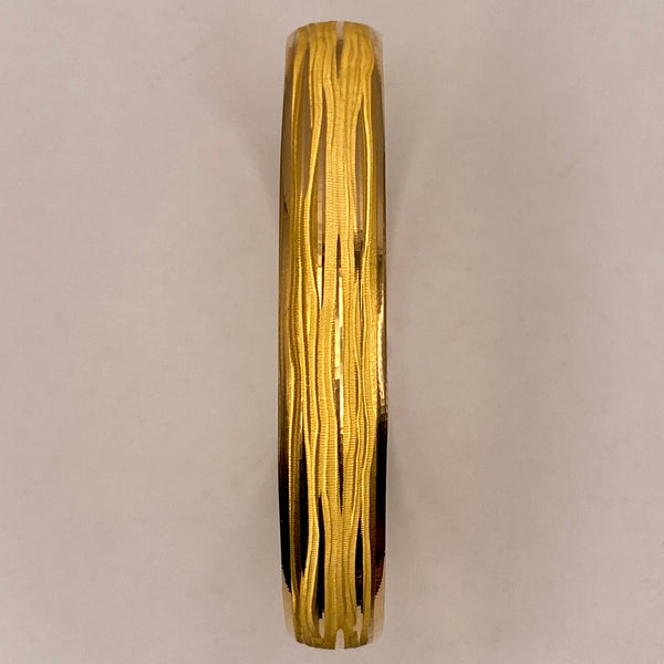Bracelet Jonc Ciselé en Or Jaune 22K - 9.35g