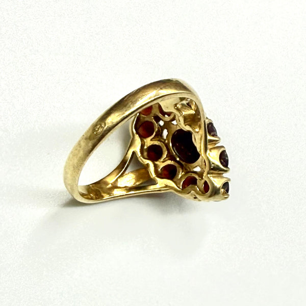 Bague Marquise en Or Jaune 18K - Taille 49 - 4.02g