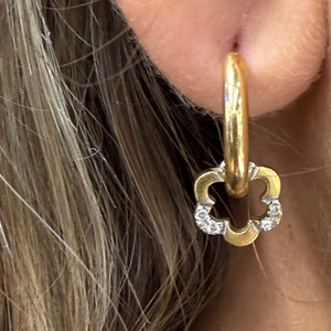 Créoles en Or jaune et blanc 18K - 3.36g