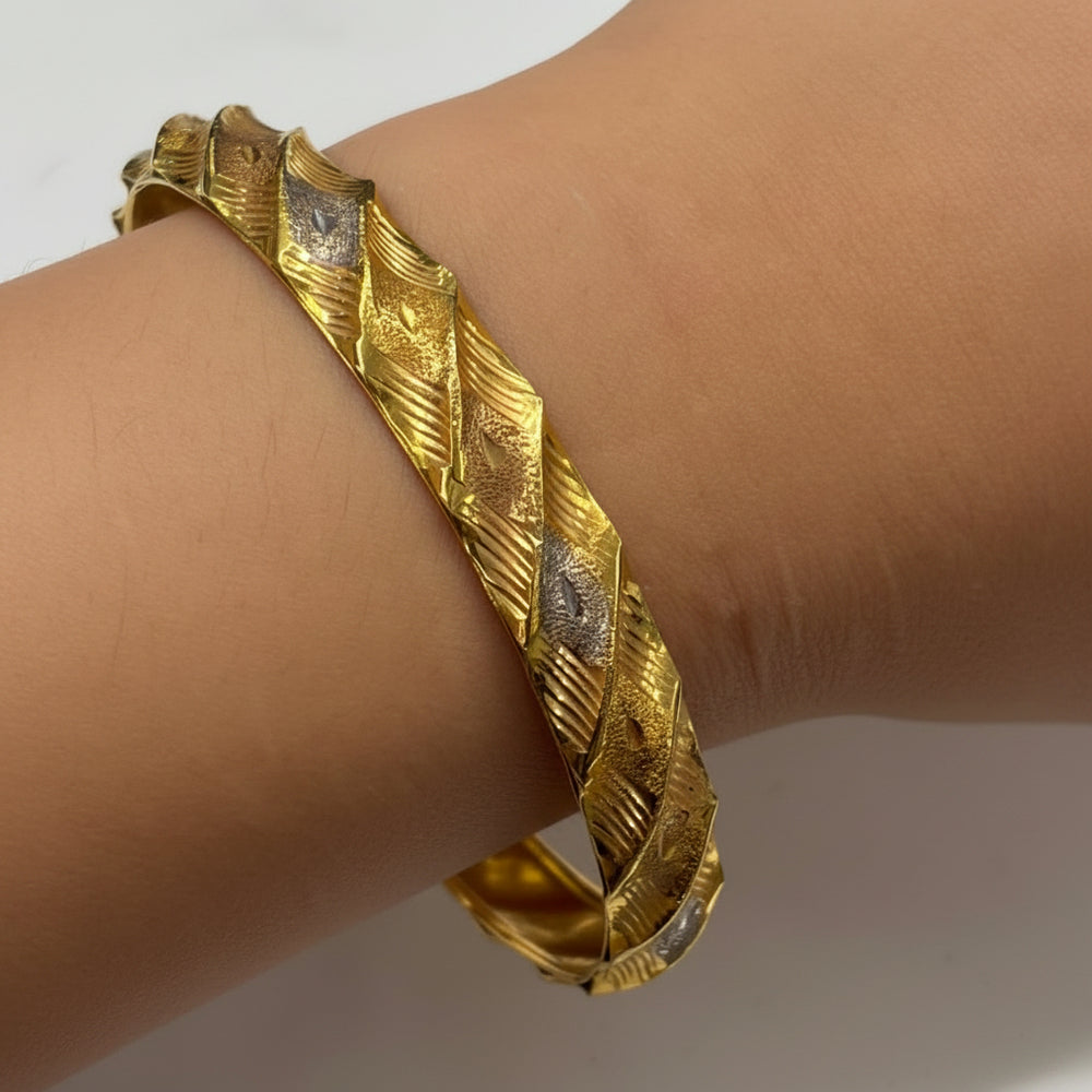 Bracelet Jonc Triple Or 22k
