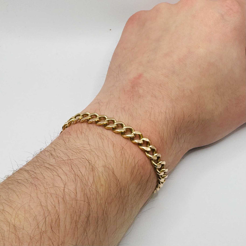 Bracelet Gourmette Or Jaune 18 Carats Poids - 23.09 Grs