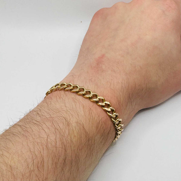 Bracelet Gourmette Or Jaune 18 Carats Poids - 23.09 Grs