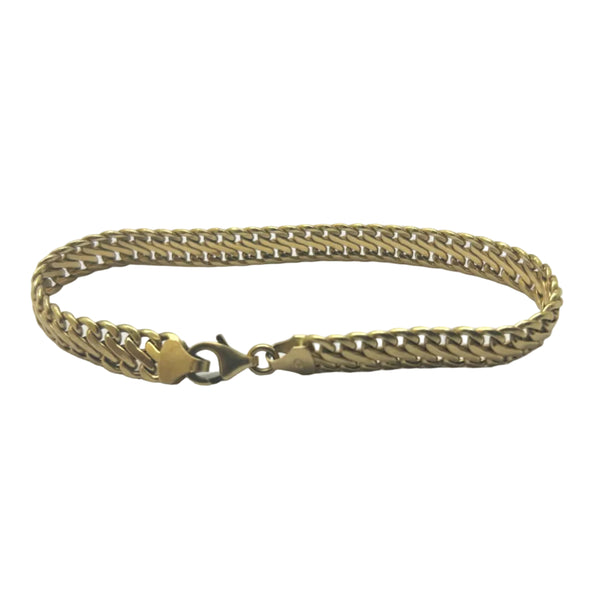 Bracelet Gourmette en Or Jaune Maille Anglaise 18K