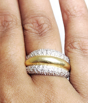 Bague Jonc en Or Jaune 18K Taille-56