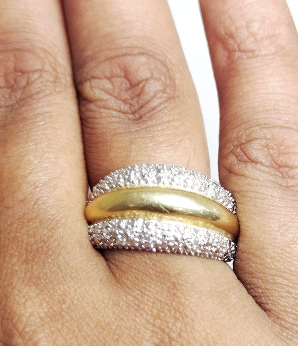 Bague Jonc en Or Jaune 18K Taille-56