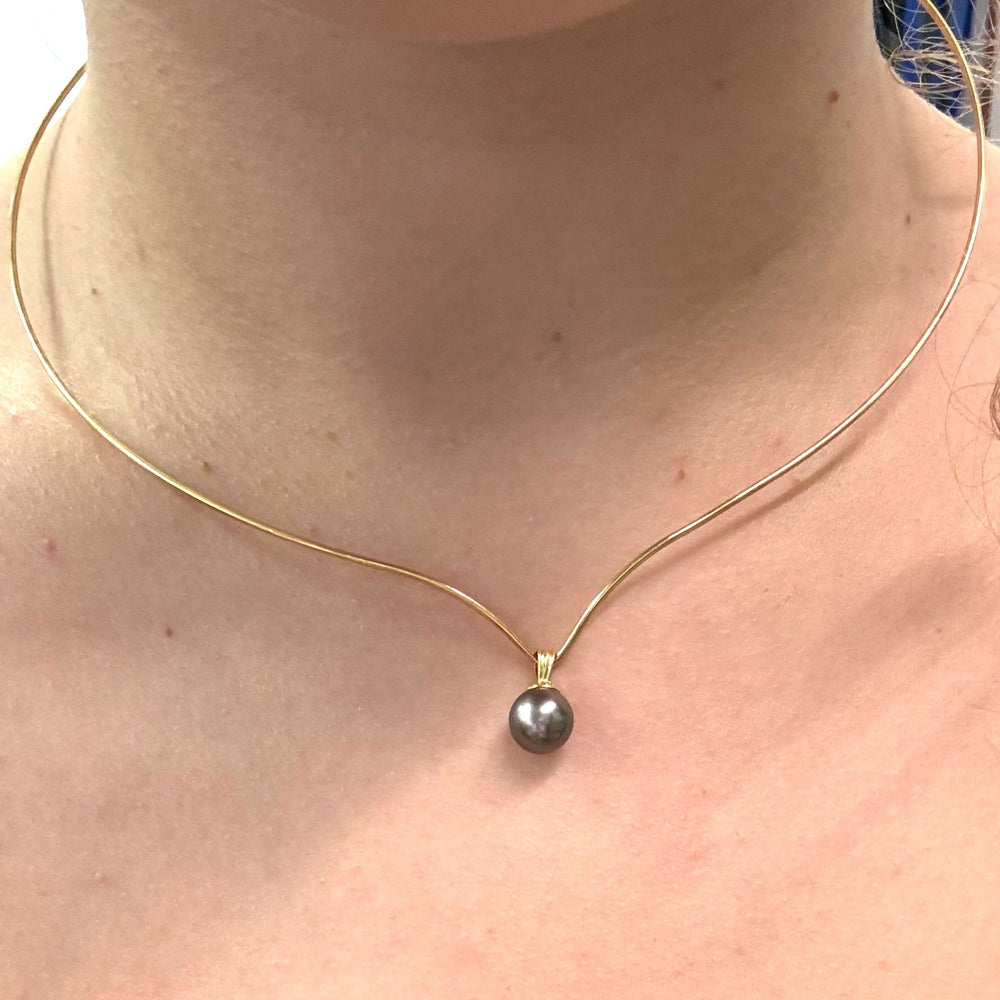 Collier Princesse en Or Jaune 18K Perle de Culture - 11.32g