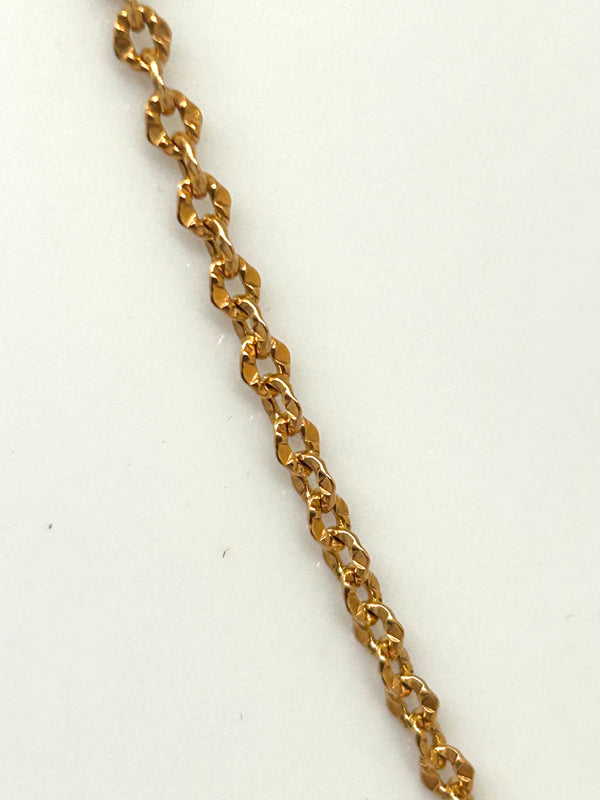 Collier chaine maille forçat or jaune 18