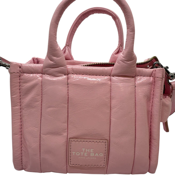 Sac à main Marc Jacobs The Shiny Crinkle Mini – Rose brillant
