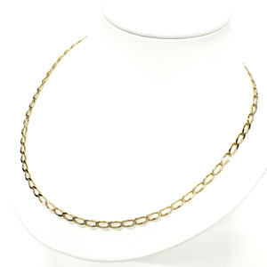 Collier Longue Chaîne en Or Jaune 18K – Maille Cheval