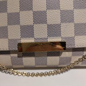 Sac à Main Louis Vuitton en Toile et Cuir Damier Beige