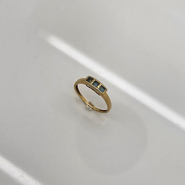 Bague Demi Tour en Or Jaune 18K - 1.45 G - Taille 53