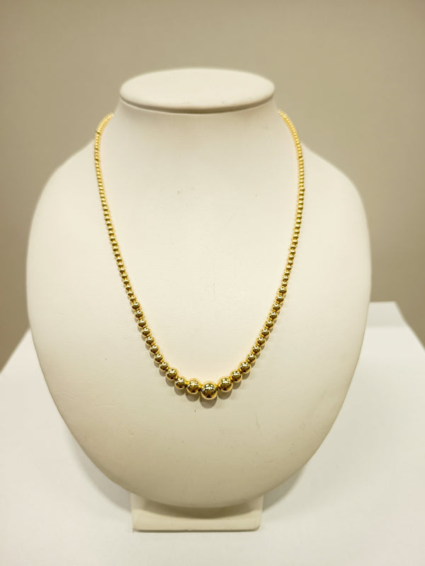 Collier Matinée Or Jaune 750 Perles d'or