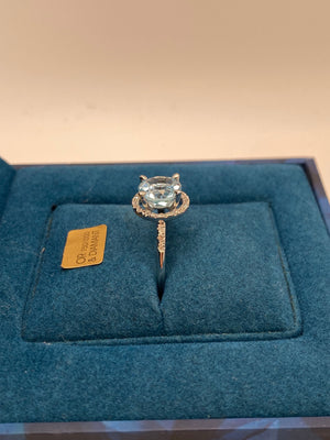 Bague Mauboussin topaze en Or Gris 18 K - Taille 59 - 2.27 G