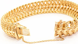 Bracelet Maillon Or Jaune 18K Maille Américaine 24.54 Grs
