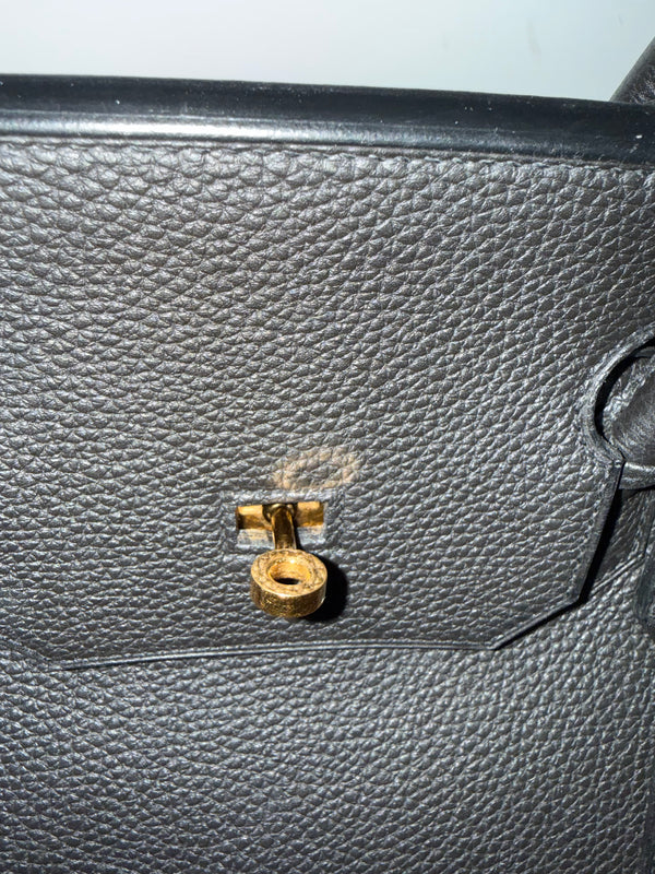 Sac à main Hermès Birkin 40 en cuir noir