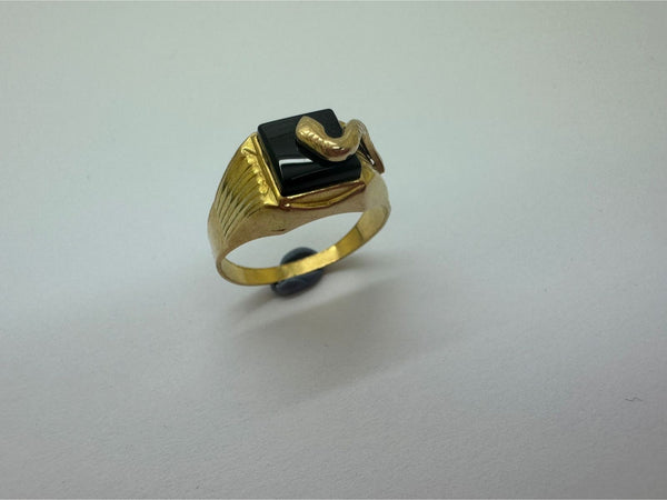 Chevalière en or jaune 18K Taille-58