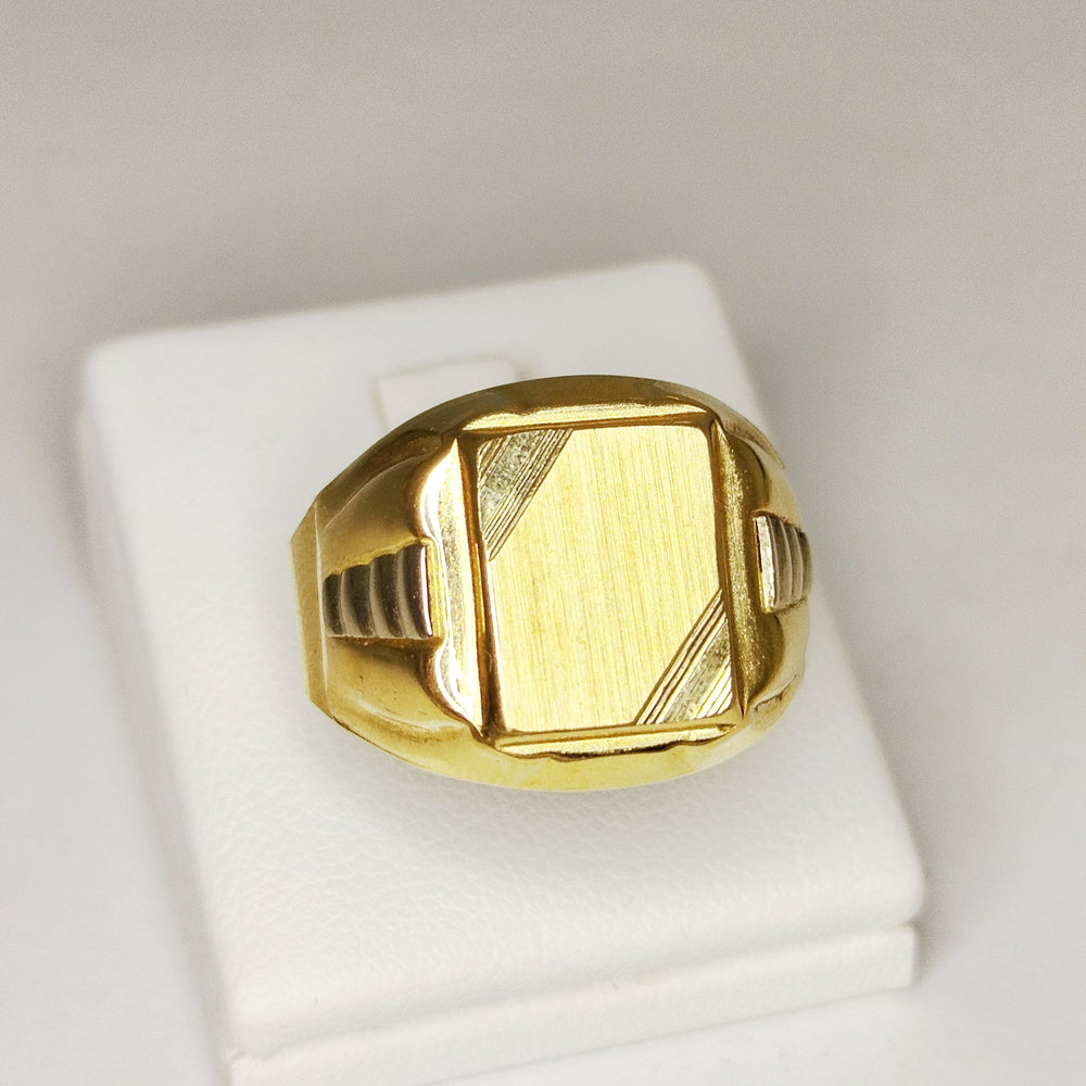 Chevalière en Or Jaune 18 Carats Tête d'Aigle - T 64