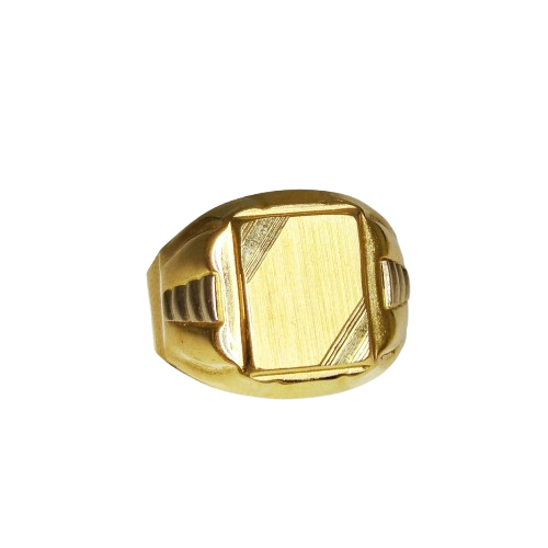 Chevalière en Or Jaune 18 Carats Tête d'Aigle - T 64