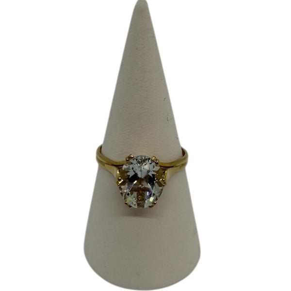 Bague Alliance Aigue Marine en Or Jaune 18K - 3.58g