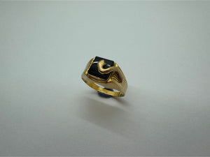 Chevalière en or jaune 18K Taille-58