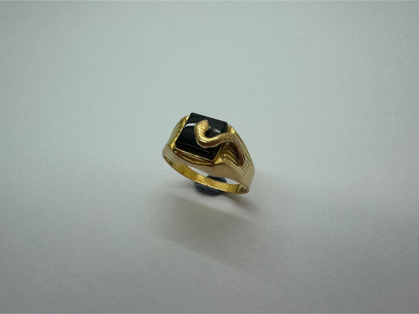 Chevalière en or jaune 18K Taille-58