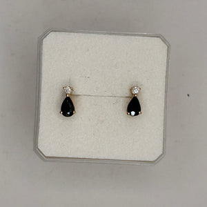 Boucles d'oreilles en Or 18k avec saphirs et oxydes