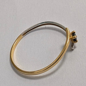 Solitaire  Or Jaune, Or Blanc 18 Carats Taille-55