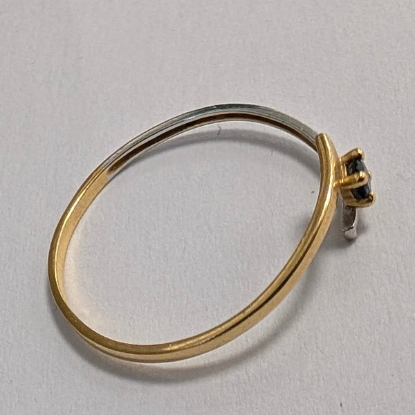 Solitaire  Or Jaune, Or Blanc 18 Carats Taille-55